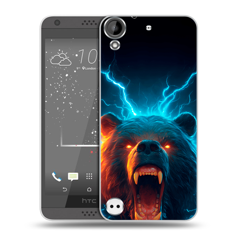 Пластиковый чехол на HTC Desire 530 с принтом Медведь Пластиковый чехол на HTC Desire 530 с принтом Медведь