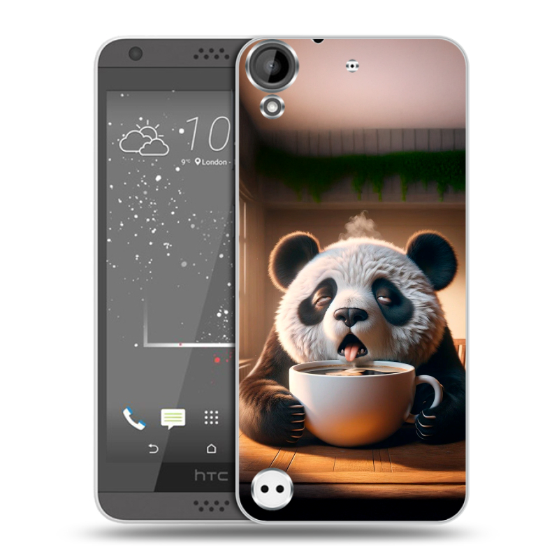 Пластиковый чехол на HTC Desire 530 с принтом смешная панда Пластиковый чехол на HTC Desire 530 с принтом смешная панда