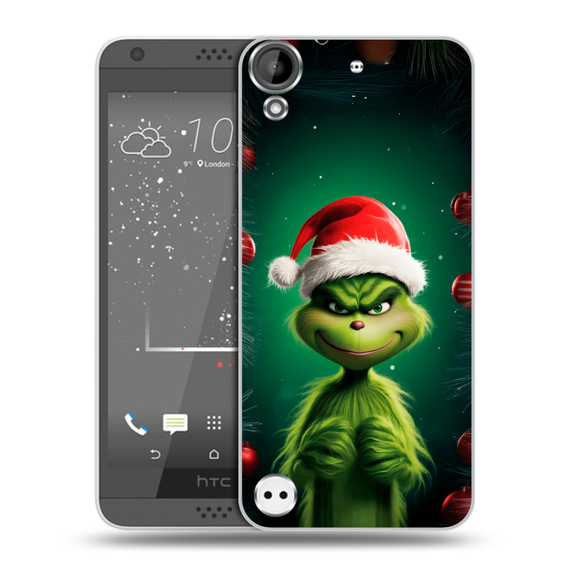 Пластиковый чехол на HTC Desire 530 с принтом Гринч Новый год Рождество Пластиковый чехол на HTC Desire 530 с принтом Гринч Новый год Рождество