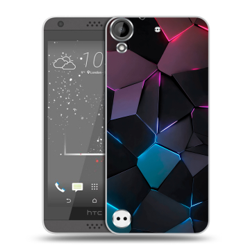 Пластиковый чехол на HTC Desire 630 с принтом Геометрия неона