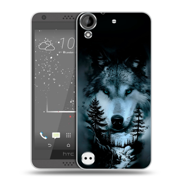 Пластиковый чехол на HTC Desire 630 с принтом Лесной волк