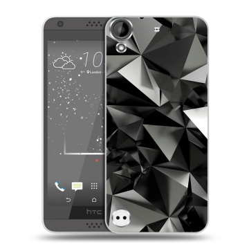 Пластиковый чехол на HTC Desire 630 с принтом Черные кристаллы