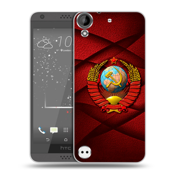 Пластиковый чехол на HTC Desire 630 с принтом Герб СССР