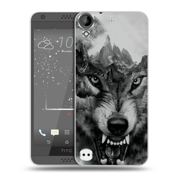 Пластиковый чехол на HTC Desire 630 с принтом Волк