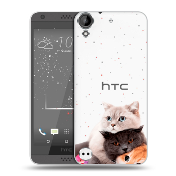Пластиковый чехол на HTC Desire 630 с принтом Кошки