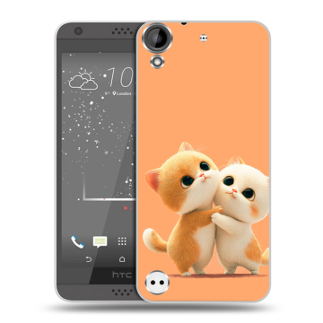Пластиковый чехол на HTC Desire 630 с принтом Милые котики