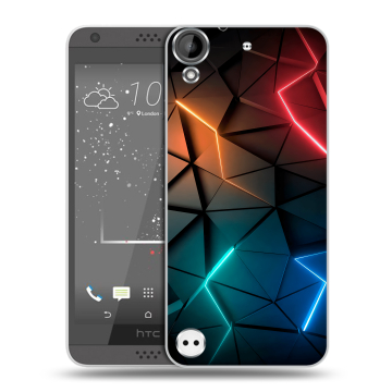 Пластиковый чехол на HTC Desire 630 с принтом Абстракция неон