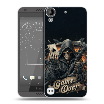 Пластиковый чехол на HTC Desire 630 с принтом Скелет карты