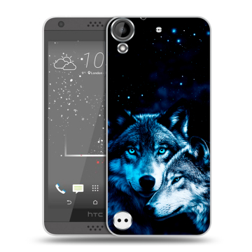 Пластиковый чехол на HTC Desire 630 с принтом Волки