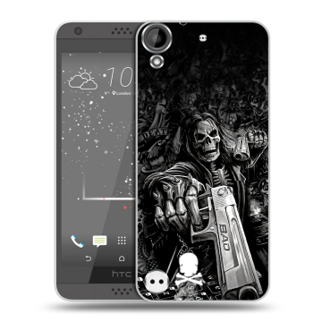 Пластиковый чехол на HTC Desire 630 с принтом Скелет