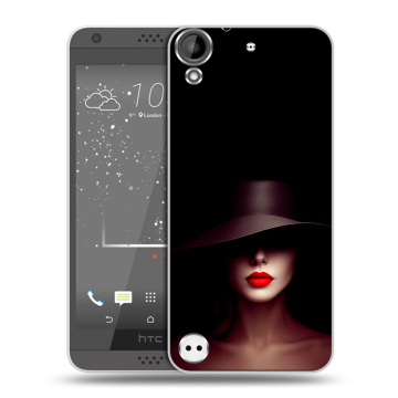 Пластиковый чехол на HTC Desire 630 с принтом Девушка в шляпе Пластиковый чехол на HTC Desire 630 с принтом Девушка в шляпе