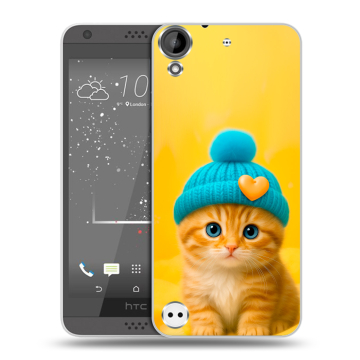 Пластиковый чехол на HTC Desire 630 с принтом Котенок в шапке Пластиковый чехол на HTC Desire 630 с принтом Котенок в шапке