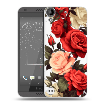 Пластиковый чехол на HTC Desire 630 с принтом Розы Пластиковый чехол на HTC Desire 630 с принтом Розы