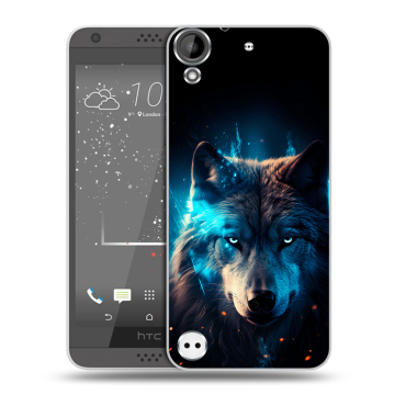 Пластиковый чехол на HTC Desire 630 с принтом Волк ночной
