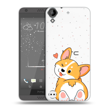 Пластиковый чехол на HTC Desire 630 с принтом Корги Пластиковый чехол на HTC Desire 630 с принтом Корги