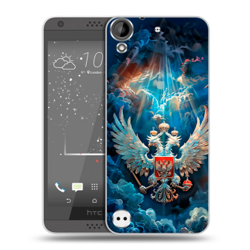 Пластиковый чехол на HTC Desire 630 с принтом Герб флаг России Пластиковый чехол на HTC Desire 630 с принтом Герб флаг России