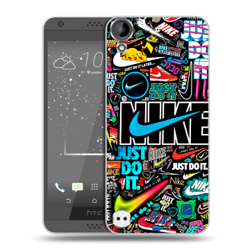 Пластиковый чехол на HTC Desire 630 с принтом найк nike черный Пластиковый чехол на HTC Desire 630 с принтом найк nike черный
