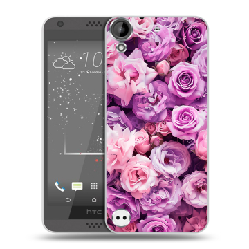 Пластиковый чехол на HTC Desire 630 с принтом лавандовые розы Пластиковый чехол на HTC Desire 630 с принтом лавандовые розы