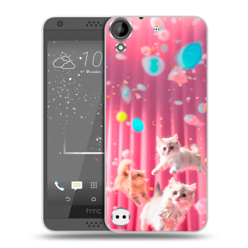 Пластиковый чехол на HTC Desire 630 с принтом милые котики Пластиковый чехол на HTC Desire 630 с принтом милые котики