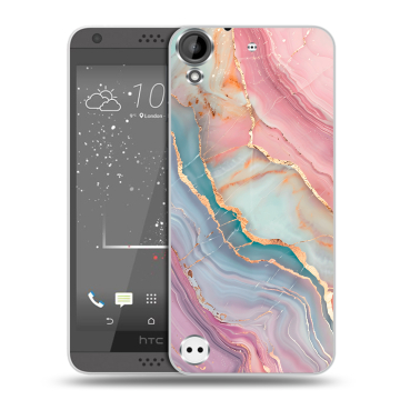 Пластиковый чехол на HTC Desire 630 с принтом розовый мрамор Пластиковый чехол на HTC Desire 630 с принтом розовый мрамор