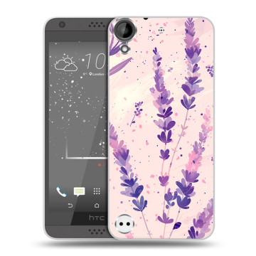 Пластиковый чехол на HTC Desire 630 с принтом цветы лаванда Пластиковый чехол на HTC Desire 630 с принтом цветы лаванда