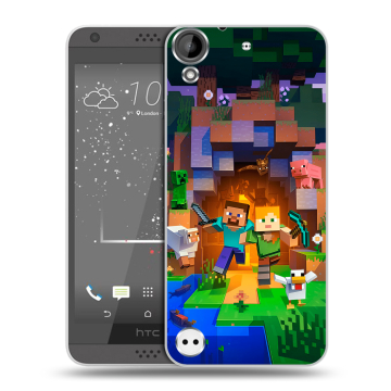 Пластиковый чехол на HTC Desire 630 с принтом Майнкрафт Minecraft Пластиковый чехол на HTC Desire 630 с принтом Майнкрафт Minecraft