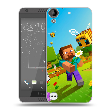 Пластиковый чехол на HTC Desire 630 с принтом Майнкрафт Minecraft