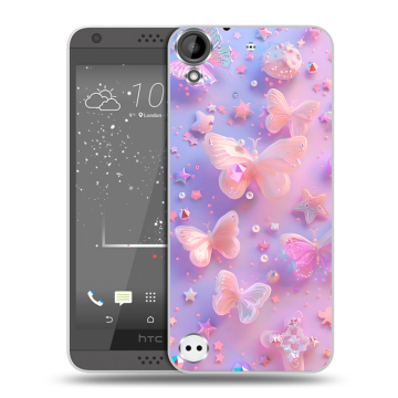 Пластиковый чехол на HTC Desire 630 с принтом Бабочки