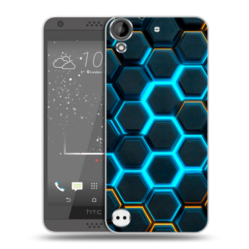 Пластиковый чехол на HTC Desire 630 с принтом Неоновые соты Пластиковый чехол на HTC Desire 630 с принтом Неоновые соты