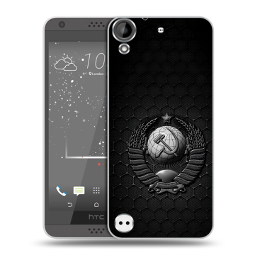 Пластиковый чехол на HTC Desire 630 с принтом Герб Флаг СССР