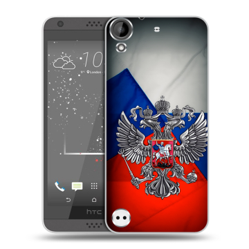 Пластиковый чехол на HTC Desire 630 с принтом Флаг России Пластиковый чехол на HTC Desire 630 с принтом Флаг России