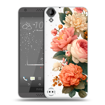 Пластиковый чехол на HTC Desire 630 с принтом цветы Пластиковый чехол на HTC Desire 630 с принтом цветы