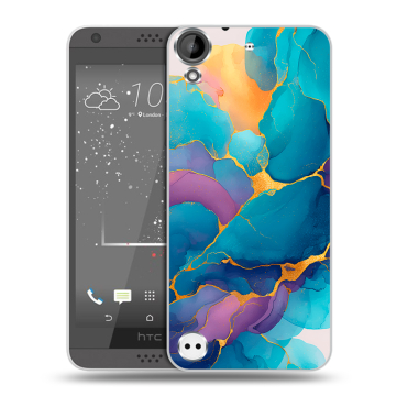 Пластиковый чехол на HTC Desire 630 с принтом Мрамор блестки Пластиковый чехол на HTC Desire 630 с принтом Мрамор блестки