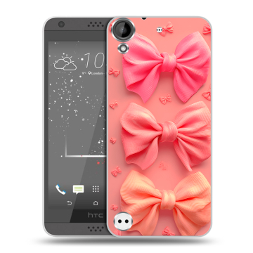 Пластиковый чехол на HTC Desire 630 с принтом Розовые бантики Пластиковый чехол на HTC Desire 630 с принтом Розовые бантики