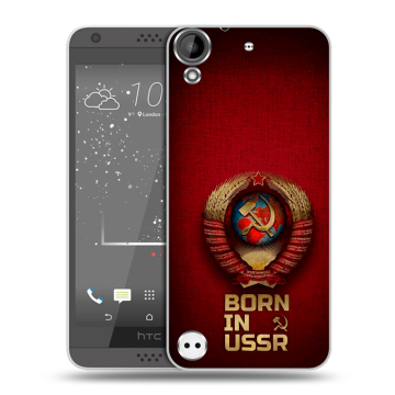 Пластиковый чехол на HTC Desire 630 с принтом Флаг Герб СССР Пластиковый чехол на HTC Desire 630 с принтом Флаг Герб СССР