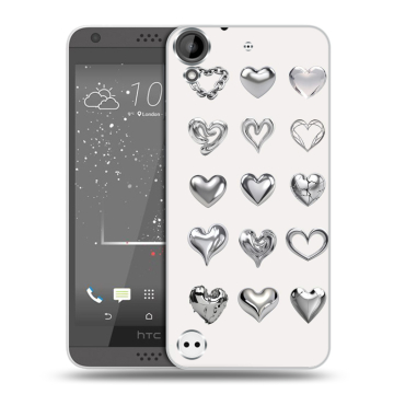 Пластиковый чехол на HTC Desire 630 с принтом Y2K сердечки Пластиковый чехол на HTC Desire 630 с принтом Y2K сердечки