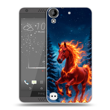 Пластиковый чехол на HTC Desire 630 с принтом Новый год коня Пластиковый чехол на HTC Desire 630 с принтом Новый год коня