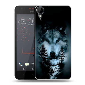 Пластиковый чехол на HTC Desire 825 с принтом Лесной волк