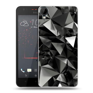 Пластиковый чехол на HTC Desire 825 с принтом Черные кристаллы