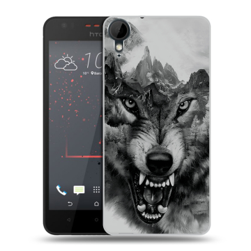 Пластиковый чехол на HTC Desire 825 с принтом Волк