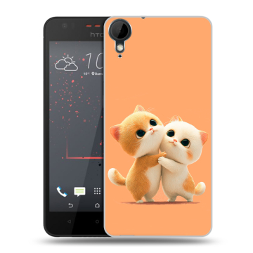 Пластиковый чехол на HTC Desire 825 с принтом Милые котики Пластиковый чехол на HTC Desire 825 с принтом Милые котики