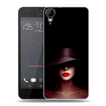 Пластиковый чехол на HTC Desire 825 с принтом Девушка в шляпе