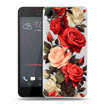 Пластиковый чехол на HTC Desire 825 с принтом Розы Пластиковый чехол на HTC Desire 825 с принтом Розы