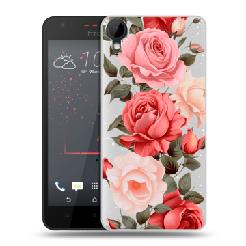 Пластиковый чехол на HTC Desire 825 с принтом Розы Пластиковый чехол на HTC Desire 825 с принтом Розы
