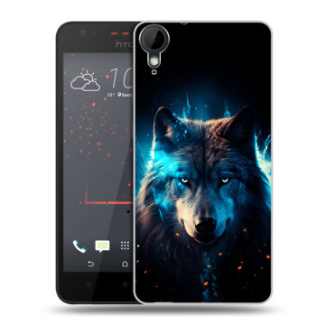 Пластиковый чехол на HTC Desire 825 с принтом Волк ночной