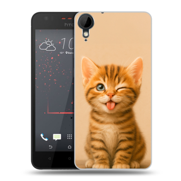 Пластиковый чехол на HTC Desire 825 с принтом котенок