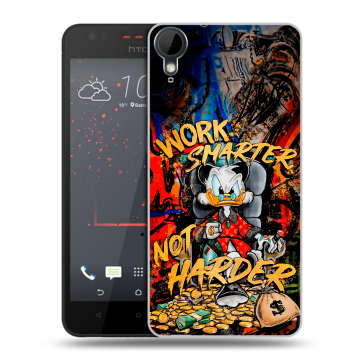 Пластиковый чехол на HTC Desire 825 с принтом Дональд Дак Деньги