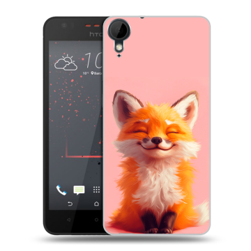 Пластиковый чехол на HTC Desire 825 с принтом милая лиса