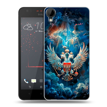 Пластиковый чехол на HTC Desire 825 с принтом Герб флаг России Пластиковый чехол на HTC Desire 825 с принтом Герб флаг России