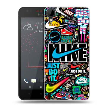 Пластиковый чехол на HTC Desire 825 с принтом найк nike черный Пластиковый чехол на HTC Desire 825 с принтом найк nike черный